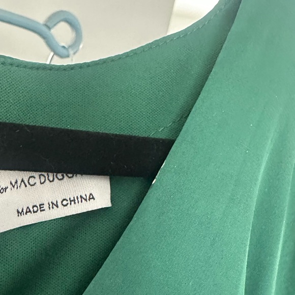 MAC DUGGAL 55245 LONG SLEEVE RUCHED WAIST A-LINE EMERALD GREEN GOWN sz 16 - Picture 12 of 12